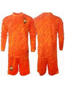 Francuska Golmanski Dječji Gostujuci Dres kompleti EP 2024 Dugim Rukavima (+ kratke hlače)